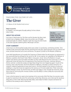The Giver - Culture of Life Studies