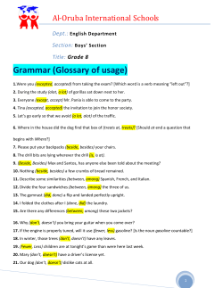 Grammar (Glossary of usage) - Al