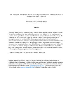 Old Immigrants, New Niches: Russian Jewish