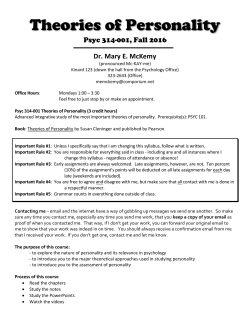 Theories of Personality