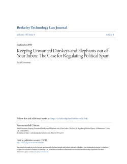 The Case for Regulating Political Spam