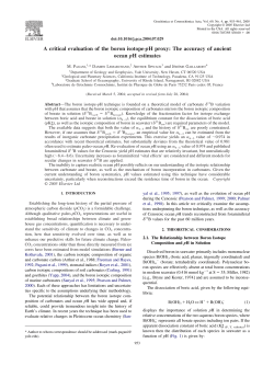 A critical evaluation of the boron isotope-pH proxy