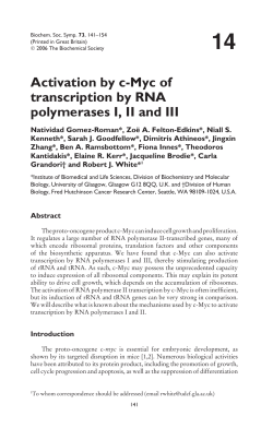 Activation by c‑Myc of transcription by RNA polymerases I, II and III