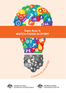 MATCH-FIXING IN SPORT