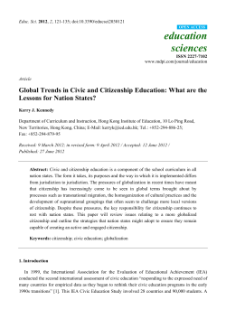 Global Trends in Civic and Citizenship Education: What are the