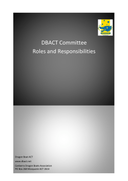 DBACT Committee Roles and Responsibilities