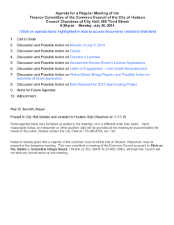Finance 7 20 15 - City of Hudson