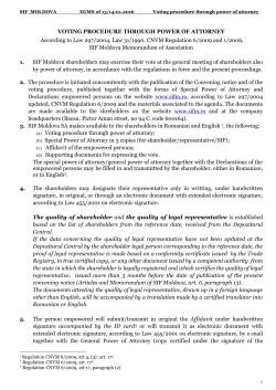 3. Voting Procedure Through Power Of Attorney
