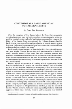 CONTEMPORARY LATIN AMERICAN WOMAN DRAMATISTS by