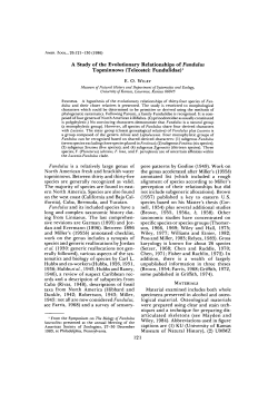 A Study of the Evolutionary Relationships of Fundulus Topminnows