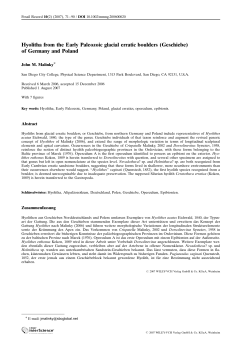 Hyolitha from the Early Paleozoic glacial erratic boulders