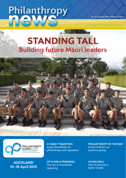 Spring 2014 - Philanthropy NZ