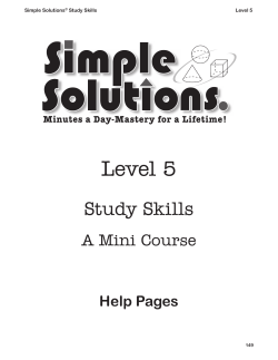 Level 5 - Simple Solutions