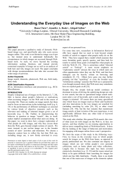 Understanding the everyday use of images on the web