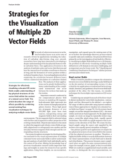 Strategies for the Visualization of Multiple 2D Vector Fields