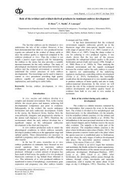 Role of the oviduct and oviduct-derived products in ruminant embryo