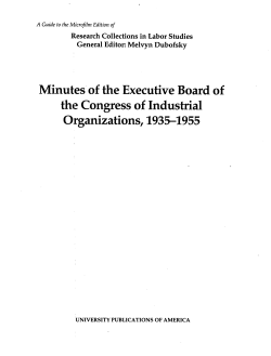 Minutes of the Executive Board of the Congress of Industrial