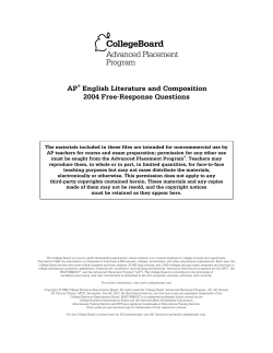 2004 AP English Literature and Composition Free