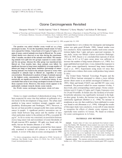 Ozone Carcinogenesis Revisited