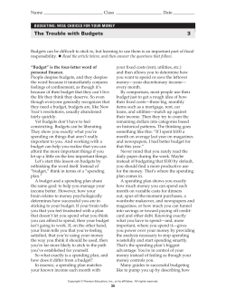 The Trouble with Budgets 3