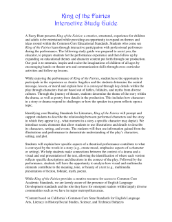 King of the Fairies Interactive Study Guide