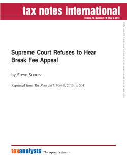 Supreme Court Refuses to Hear Break Fee Appeal