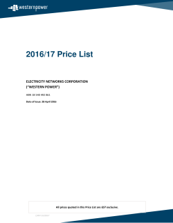 Network Access Price List 2016/17