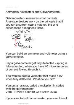Ammeters, Voltmeters and Galvanometers - Physics