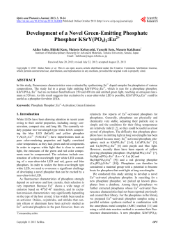 Development of a Novel Green-Emitting Phosphate Phosphor KSrY