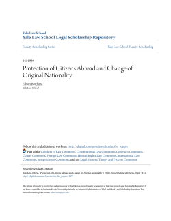 Protection of Citizens Abroad and Change of Original Nationality