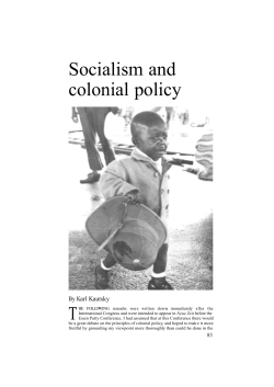 Socialism and colonial policy