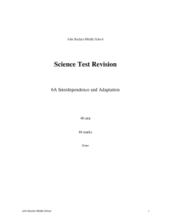 Science Test Revision