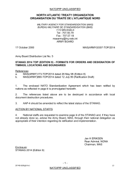NORTH ATLANTIC TREATY ORGANIZATION ORGANISATION DU