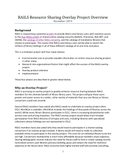 Overlay Project Overview - Reaching Across Illinois Library System