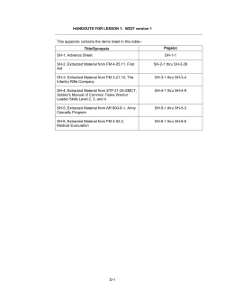 D-1 HANDOUTS FOR LESSON 1: W227 version 1 This appendix