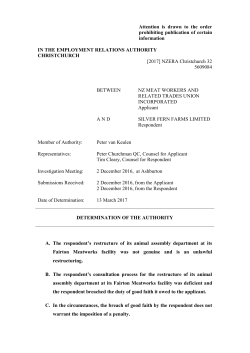 Attention is drawn to the order prohibiting publication of certain