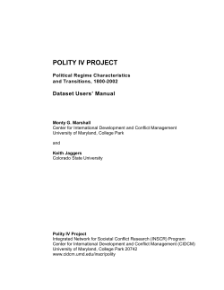 POLITY IV PROJECT
