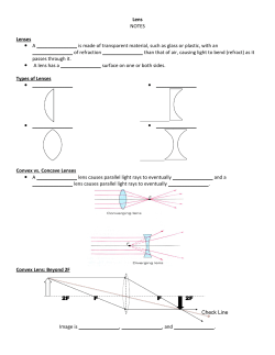 Lens NOTES Lenses A is made of transparent material, such as