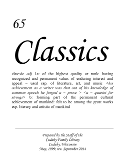 Fiction Classics - Cudahy Family Library