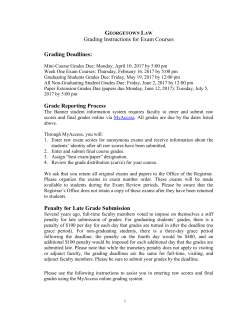 Online Grading Instructions for Spring 2017