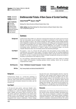 Urethroscrotal fistula: a rare cause of scrotal swelling