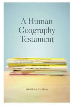 A Human Geography Testament