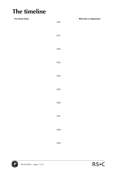 The timeline - Royal Society of Chemistry