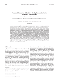 Numerical Simulations of Radiative Cooling beneath the Anvils of