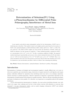 Determination of Selenium(IV) Using o