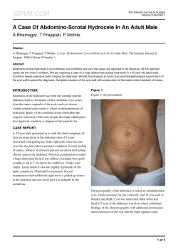 A Case Of Abdomino-Scrotal Hydrocele In An Adult Male