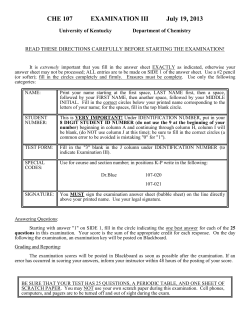 Summer Exam 3 - Chemistry