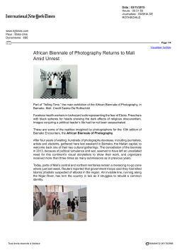 African Biennale of Photography Returns to Mali Amid Unrest