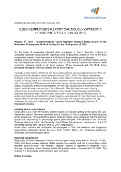 czech employers predict modest opportunities for job