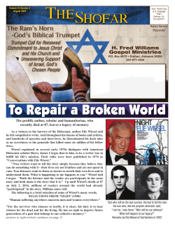 August, 2016 - Ruth Remnant Ministry